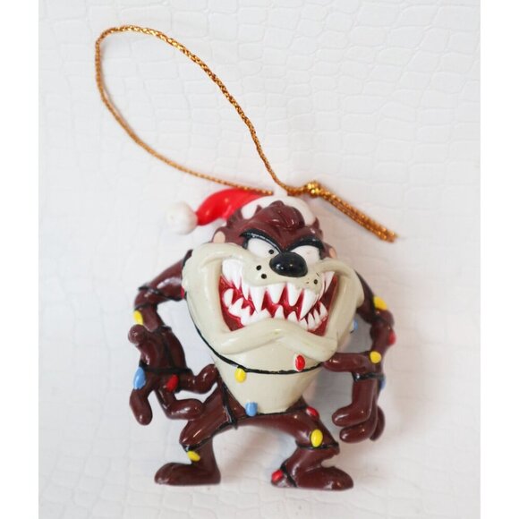 3 Vintage Tazmanian Devil PVC Figurine Key Chain Christmas Valentines Ornament C - Picture 3 of 5